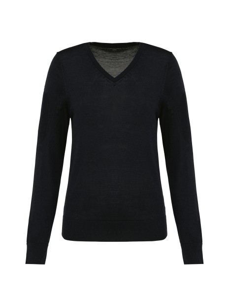 KARIBAN Pull Mérinos col V femme /api/colors/b9fdad4a-5e94-45cb-8c03-c08b349b28c3 personnalisable