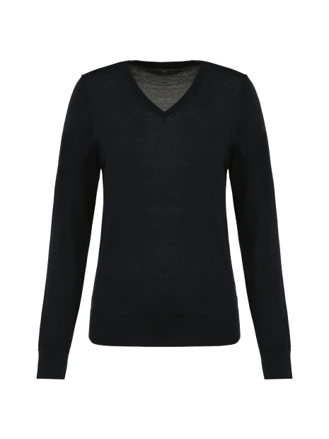 KARIBAN Pull Mérinos col V femme /api/colors/b9fdad4a-5e94-45cb-8c03-c08b349b28c3 personnalisable
