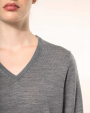 Pulls personnalisable Kariban Pull Mérinos col V femme