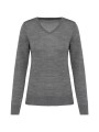 KARIBAN Pull Mérinos col V femme /api/colors/5fcefcdd-901a-471b-86f6-fd6b6c59cd10 personnalisable