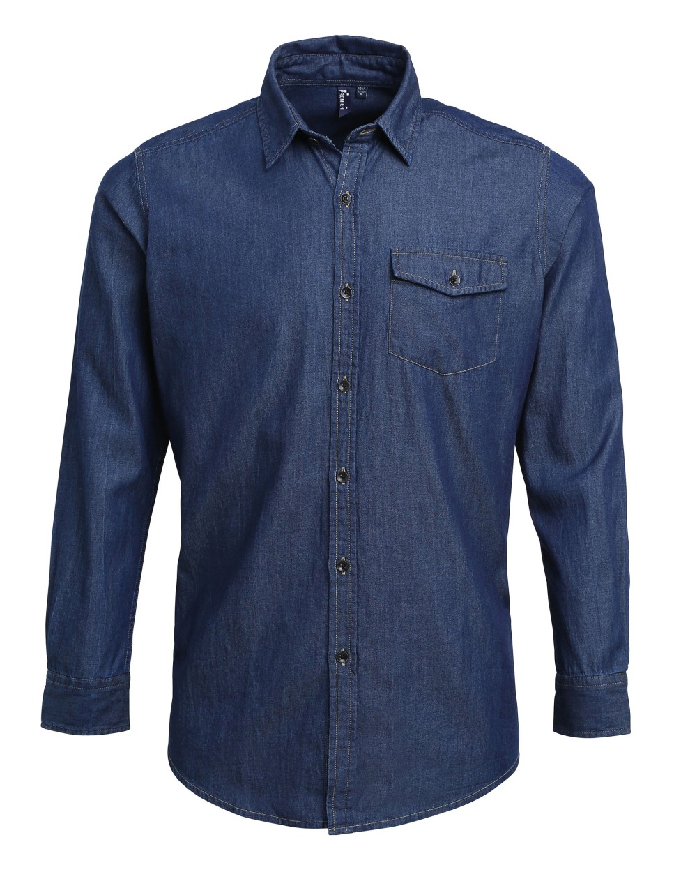 PREMIER Mens Jeans Stitch Denim Shirt Hemden personalisierbar