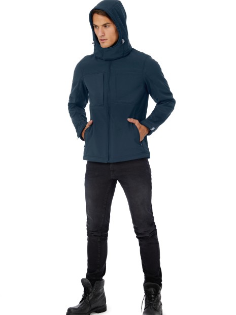 Softshells à personnaliser B&C Veste softshell capuche homme 