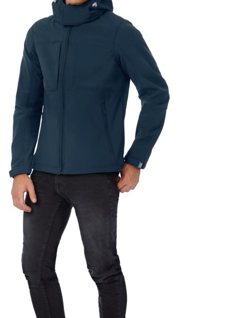 Softshells à personnaliser B&C Veste softshell capuche homme 