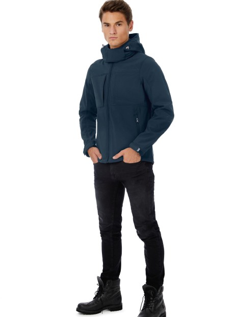 Softshells à personnaliser B&C Veste softshell capuche homme 