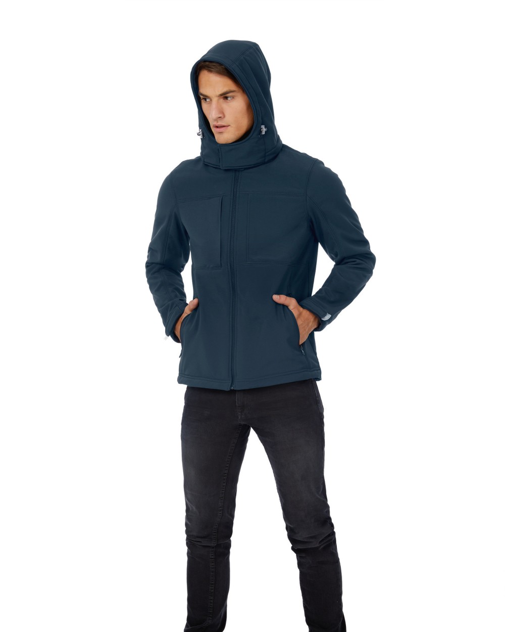Softshells B&C Hooded Softshell / Men voor bedrukking &amp; borduring