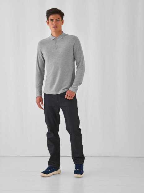 Polos à personnaliser B&C Polo homme ID.001 manches longues 
