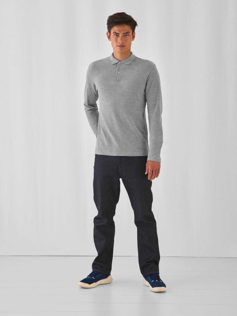 Polos à personnaliser B&C Polo homme ID.001 manches longues 