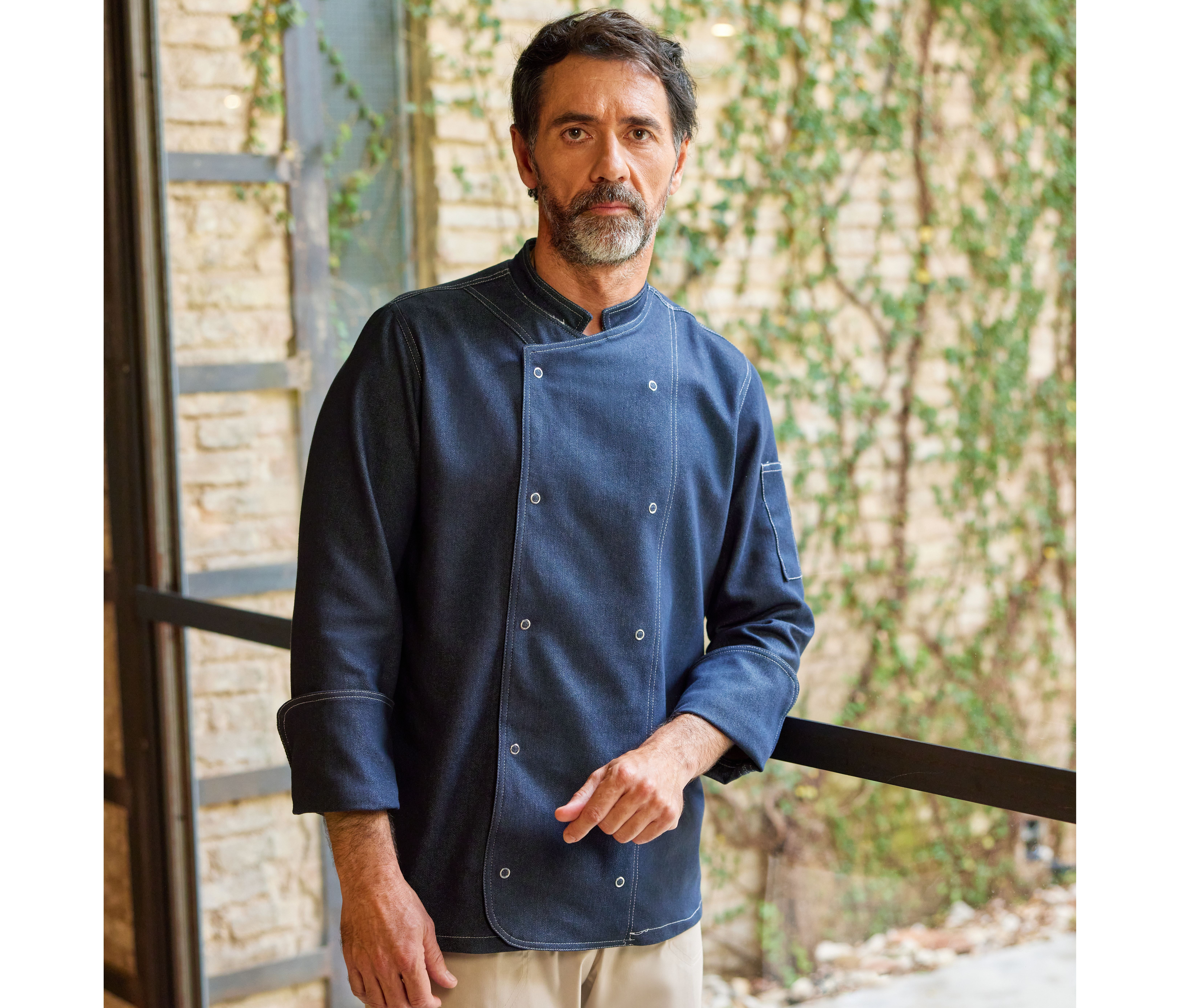 Jassen VELILLA DENIM CHEF JACKET voor bedrukking &amp; borduring