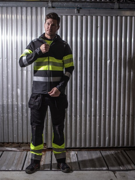 Sweat-shirts à personnaliser PROJOB 6122 SWEATSHIRT FULL ZIP CAPUCHE EN ISO 20471 CLASSE 1 