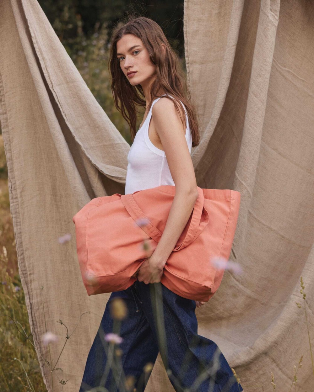 Tassen & Zakken KIMOOD Grote 'evergreen' shopper voor bedrukking &amp; borduring