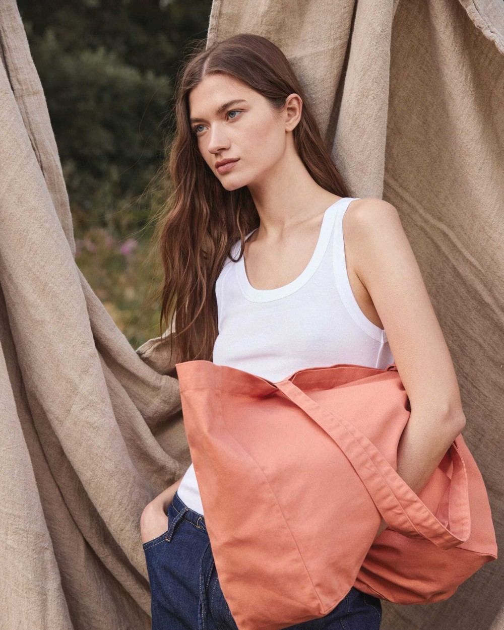 Tassen & Zakken KIMOOD Grote 'evergreen' shopper voor bedrukking &amp; borduring