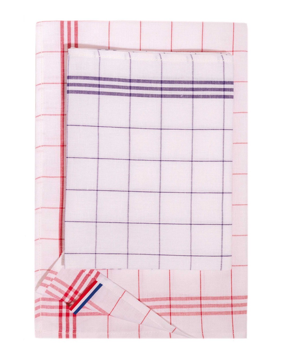 Produits éponges personnalisable KARIBAN Essuie-verres à carreaux Origine France Garantie