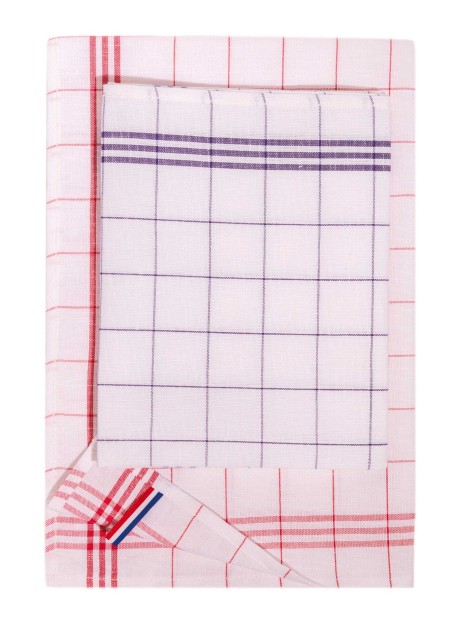 KARIBAN Essuie-verres à carreaux Origine France Garantie  personnalisable