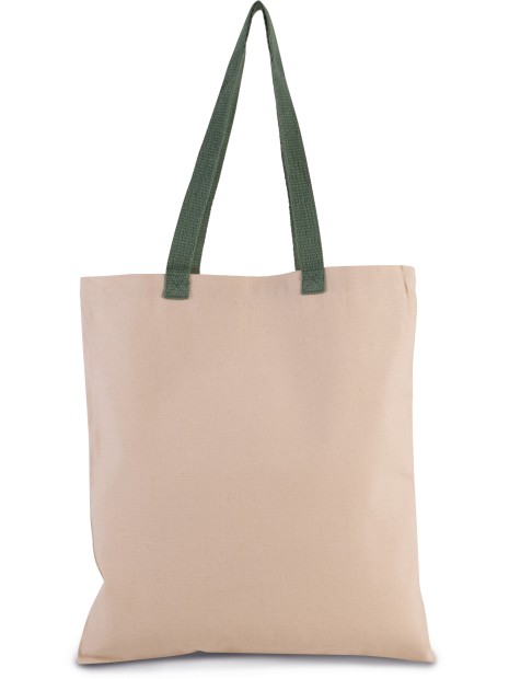 KIMOOD Sac shopping plat en toile avec poignées contrastées /api/colors/b044498e-c106-4ec3-b68c-07d0baa844ec personnalisable