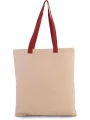 KIMOOD Sac shopping plat en toile avec poignées contrastées  personnalisable