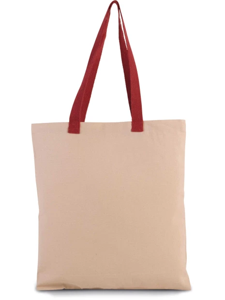 KIMOOD Sac shopping plat en toile avec poignées contrastées  personnalisable