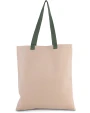 KIMOOD Flache Shoppingtasche aus Tuch mit kontrastfarbenem Griff Tote Bags personalisierbar