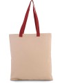 KIMOOD Sac shopping plat en toile avec poignées contrastées  personnalisable