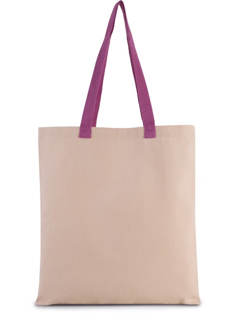 KIMOOD Sac shopping plat en toile avec poignées contrastées /api/colors/cb4156a2-de5a-4f74-b69c-11bcde03ee3f personnalisable