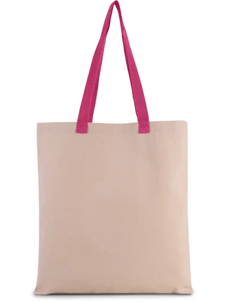 KIMOOD Sac shopping plat en toile avec poignées contrastées /api/colors/d54d18d7-31bc-40ab-919c-7e03a59e5cac personnalisable