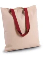 KIMOOD Sac shopping plat en toile avec poignées contrastées  personnalisable