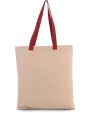 Tote bags personnalisable KIMOOD Sac shopping plat en toile avec poignées contrastées