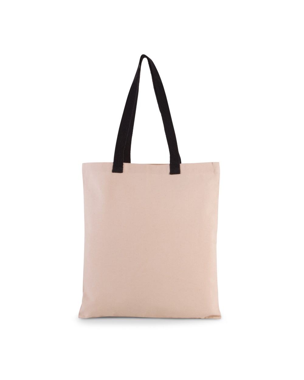 KIMOOD Flache Shoppingtasche aus Tuch mit kontrastfarbenem Griff Tote Bags personalisierbar