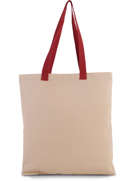 KIMOOD Sac shopping plat en toile avec poignées contrastées /api/colors/5de908ca-601b-472e-a859-ffe4235b636a personnalisable