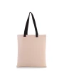 KIMOOD Flache Shoppingtasche aus Tuch mit kontrastfarbenem Griff Tote Bags personalisierbar