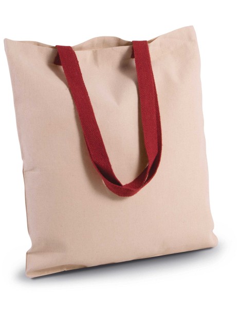 KIMOOD Sac shopping plat en toile avec poignées contrastées  personnalisable
