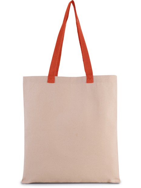 KIMOOD Sac shopping plat en toile avec poignées contrastées /api/colors/b4716570-841d-4b80-b7f3-b89843df1bdc personnalisable