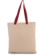 Tote bags personnalisable KIMOOD Sac shopping plat en toile avec poignées contrastées