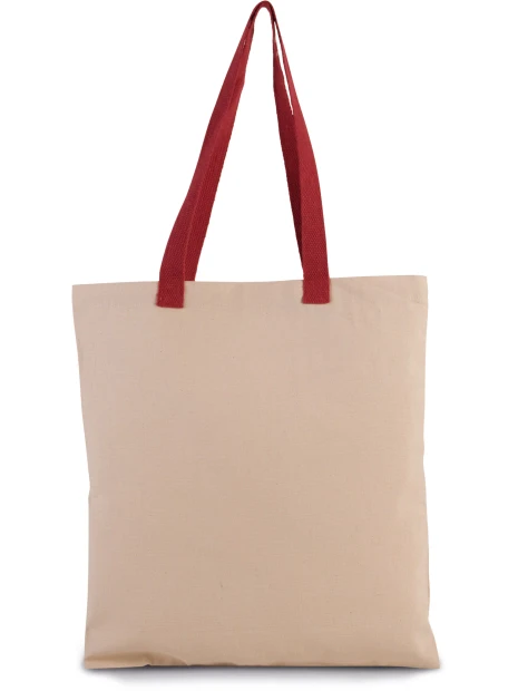 KIMOOD Sac shopping plat en toile avec poignées contrastées /api/colors/5de908ca-601b-472e-a859-ffe4235b636a personnalisable