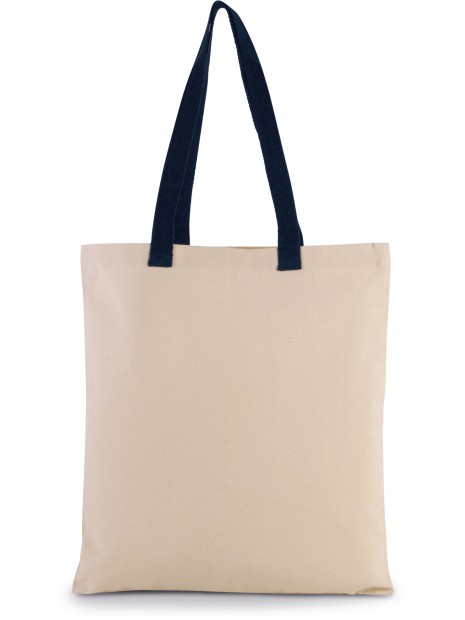 KIMOOD Sac shopping plat en toile avec poignées contrastées /api/colors/64659c94-82a9-4642-87a9-943b29b87258 personnalisable