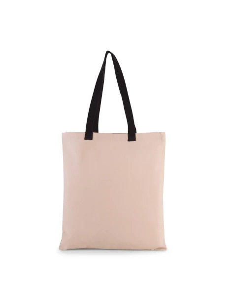 KIMOOD Sac shopping plat en toile avec poignées contrastées /api/colors/63e06a2f-1a57-4e61-b4dd-0c6e0b64741e personnalisable