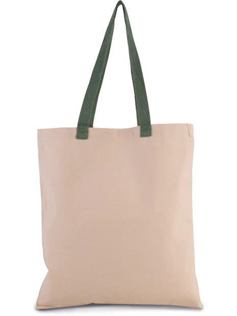 KIMOOD Sac shopping plat en toile avec poignées contrastées /api/colors/b044498e-c106-4ec3-b68c-07d0baa844ec personnalisable