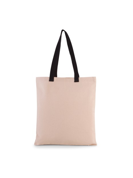 KIMOOD Sac shopping plat en toile avec poignées contrastées /api/colors/63e06a2f-1a57-4e61-b4dd-0c6e0b64741e personnalisable
