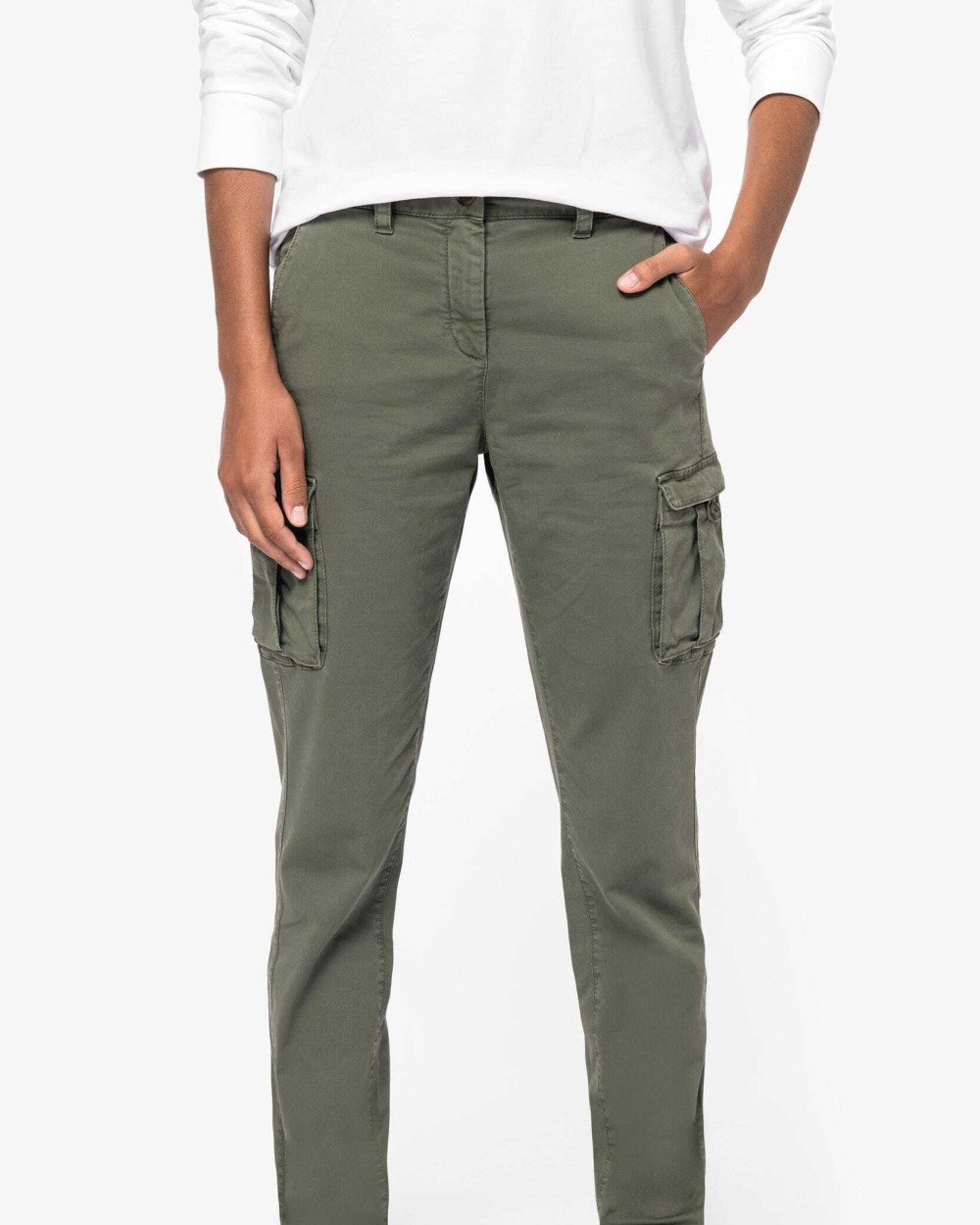 Pantalons personnalisable NATIVE SPIRIT Pantalon cargo écoresponsable délavé femme