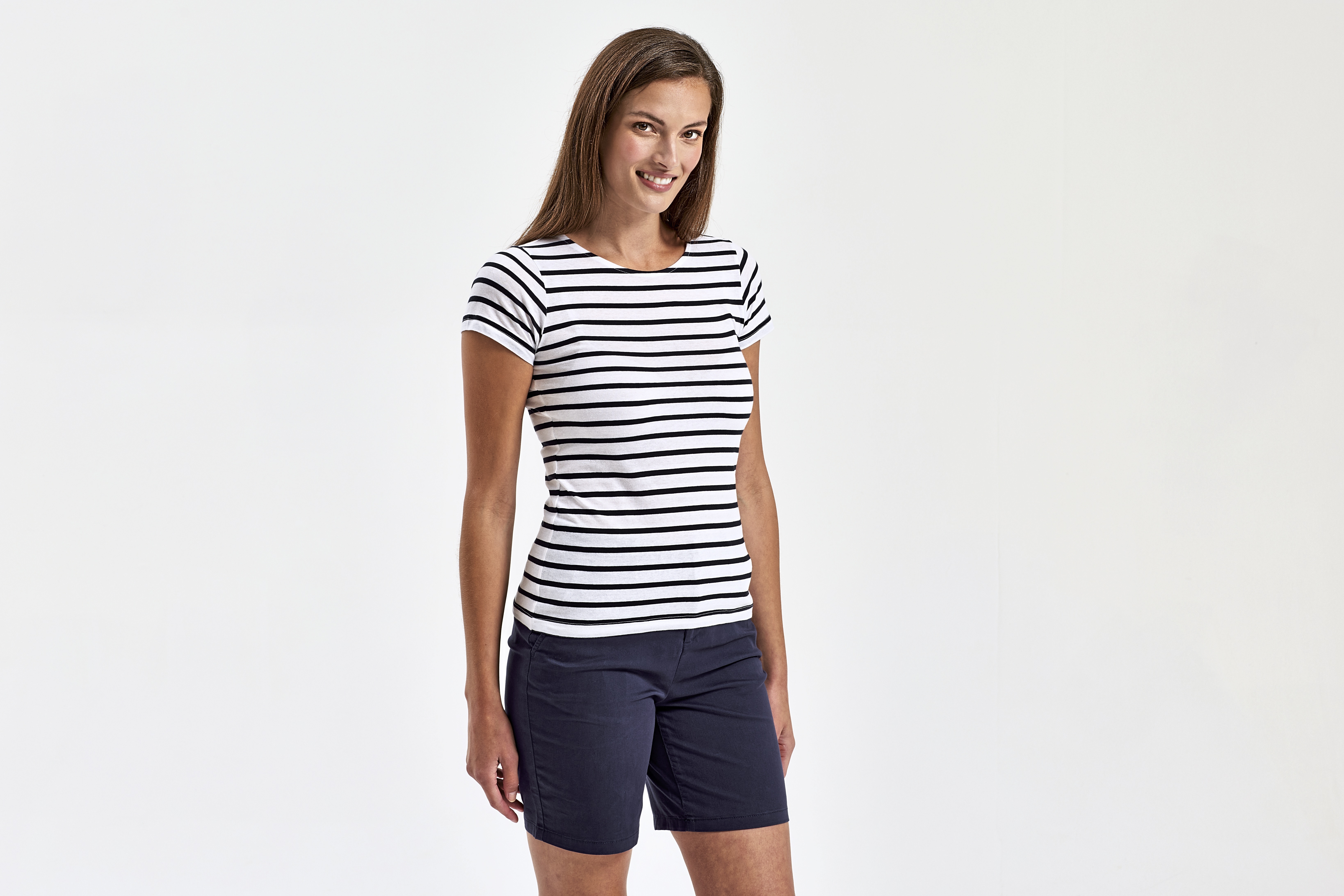 T-Shirts personnalisable ASQUITH & FOX Women´s Marinière Coastal Short Sleeve Tee