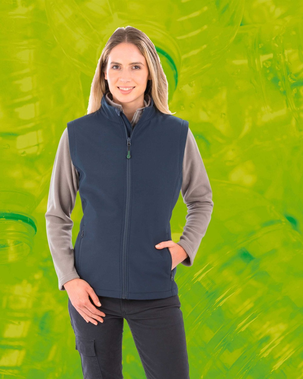 Softshells RESULT Gerecycleerde dames softshell-bodywarmer voor bedrukking &amp; borduring