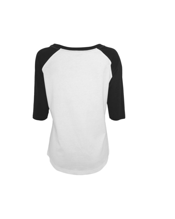 T-Shirts personnalisable BUILD YOUR BRAND Ladies 3/4 Contrast Raglan Tee