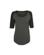 T-Shirts personnalisable BUILD YOUR BRAND Ladies 3/4 Contrast Raglan Tee