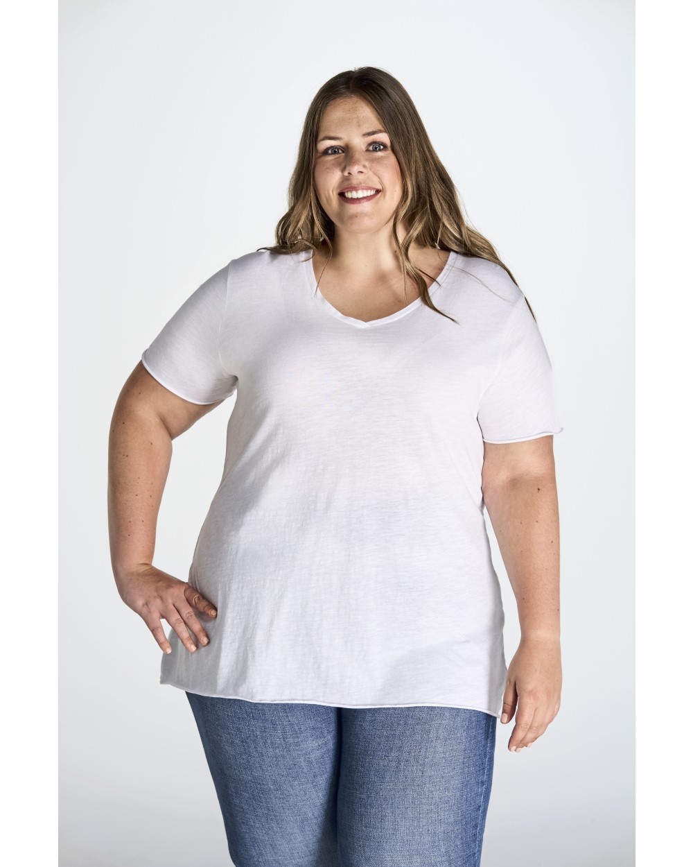 T-Shirts personnalisable JHK Curves Slub T-Shirt Lady