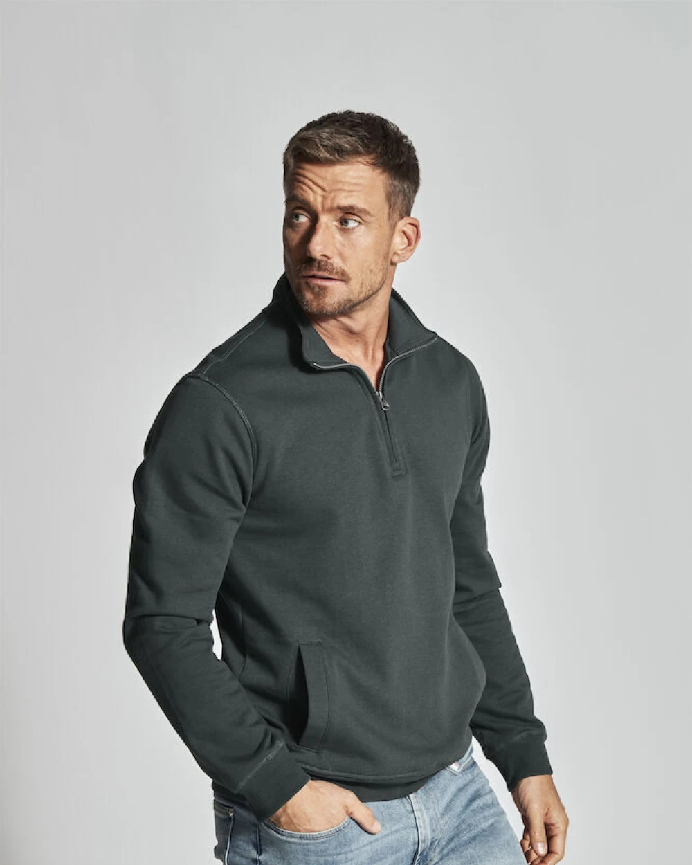 Sweat-shirts personnalisable COTTOVER SWEATSHIRT COL ZIPPÉ UNISEX - CERTIFIÉ GOTS