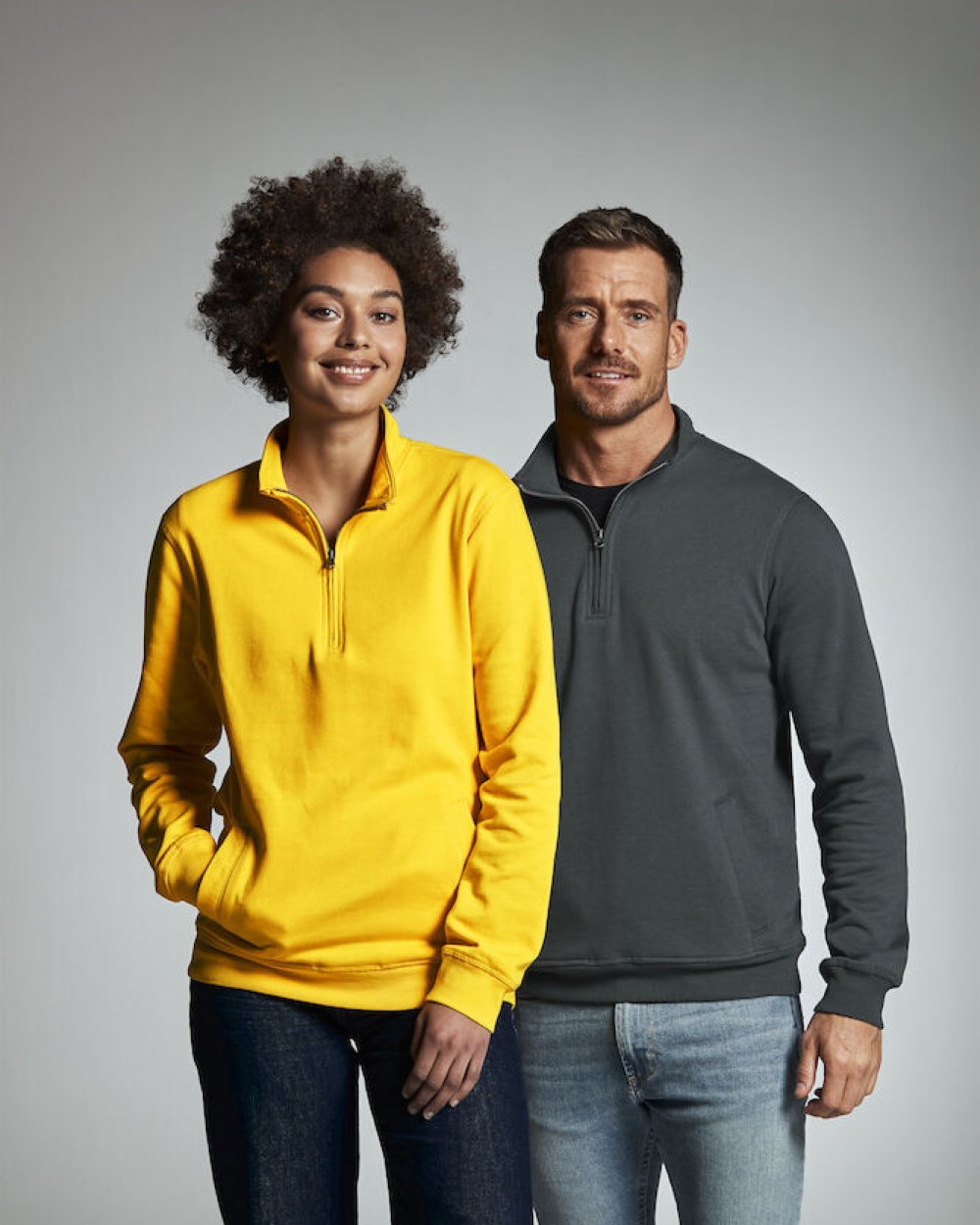 COTTOVER Half Zip Unisex Sweatshirts personalisierbar