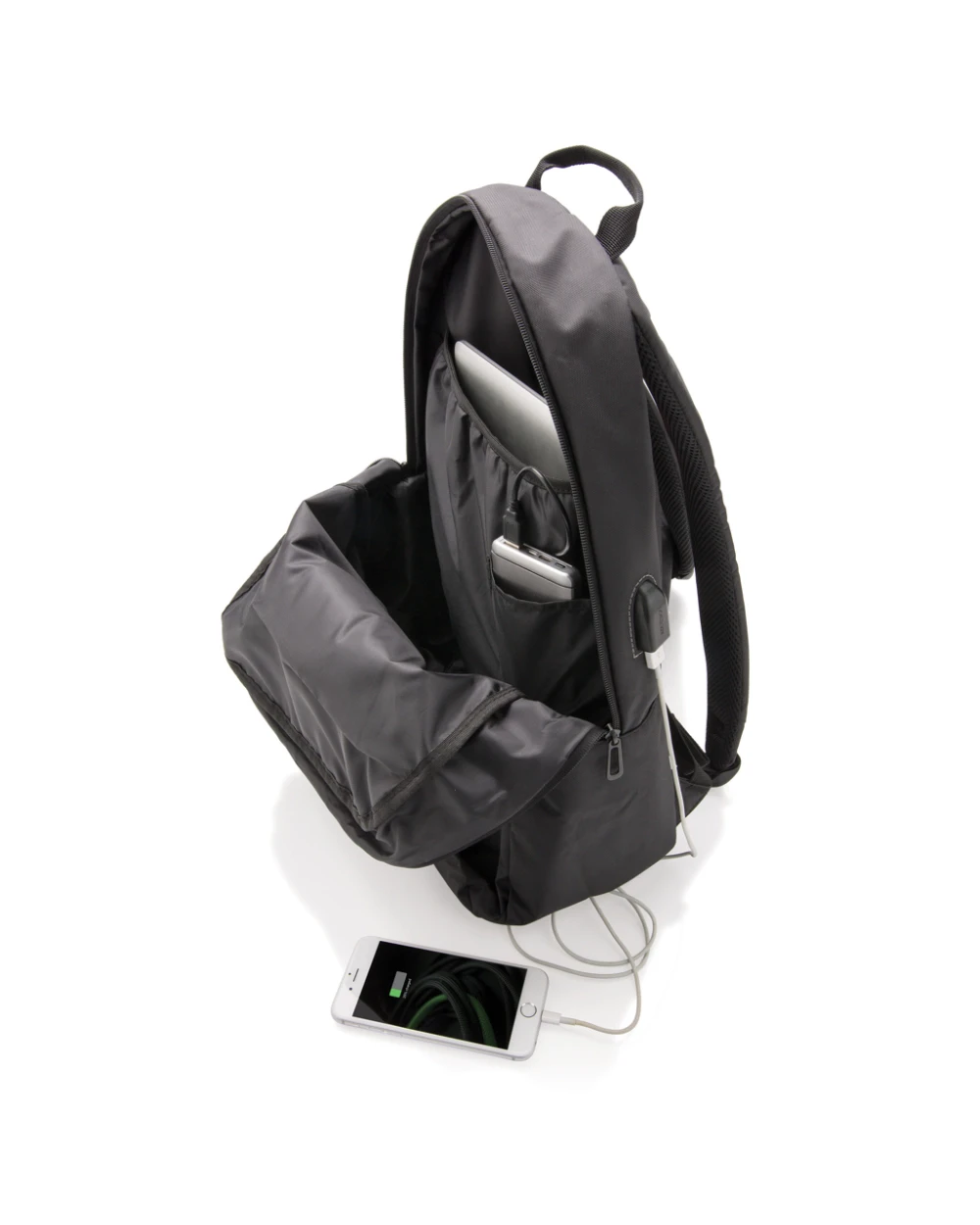 Tassen & Zakken 4DO Power USB laptop rugtas PVC Vrij voor bedrukking &amp; borduring