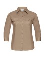 Chemises personnalisable RUSSELL Ladies' Roll Sleeve Shirt 3/4 Sleeve