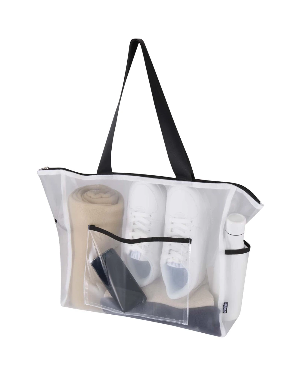 Tote bags 4DO Mesh gerecyclede draagtas 23 l voor bedrukking &amp; borduring