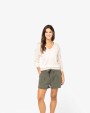Bermuda's & Shorts SPASSO Ecologische verwassen damesshort van lyocell voor bedrukking &amp; borduring