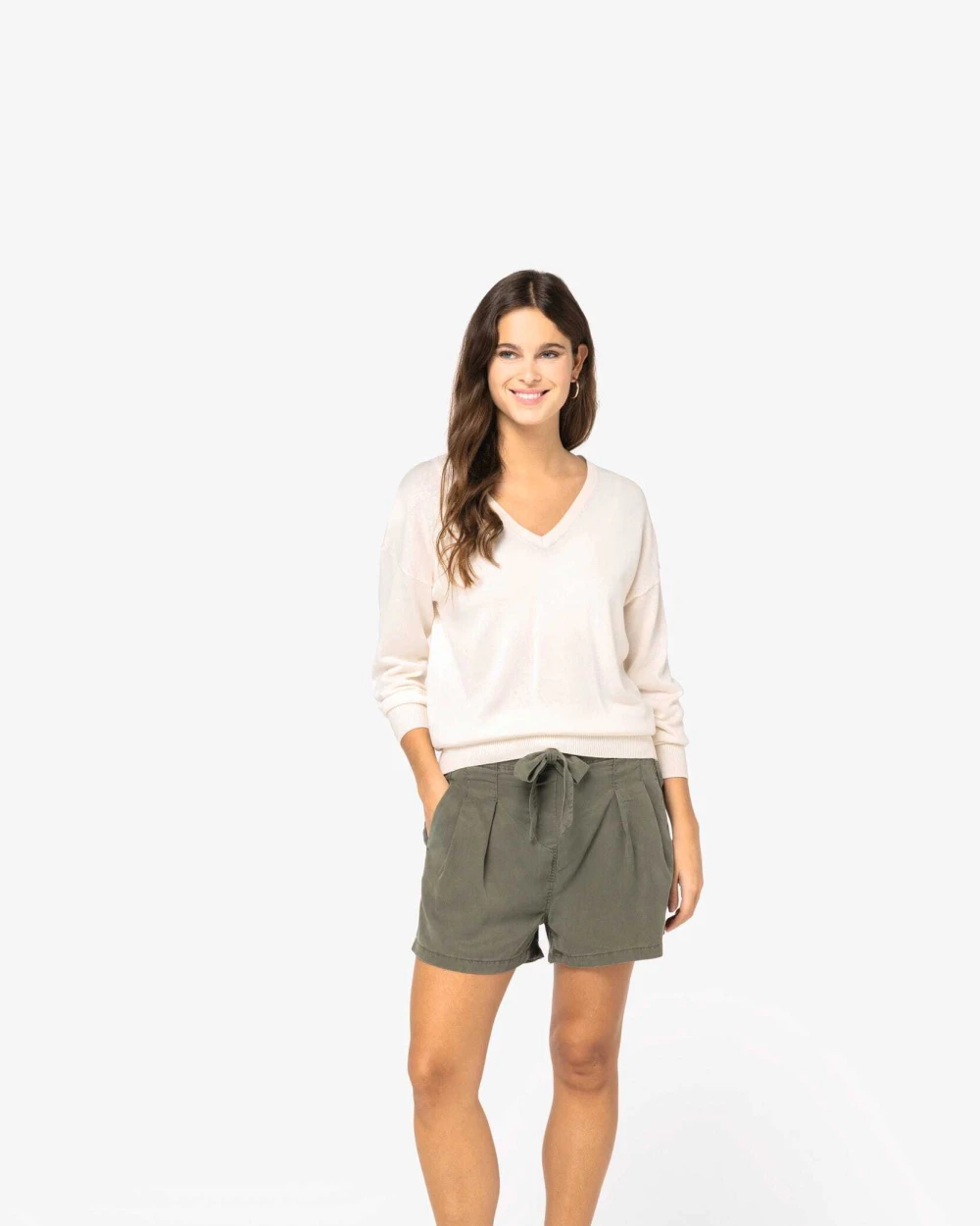 Bermudas & Shorts personnalisable SPASSO Short écoresponsable délavé en lyocell femme